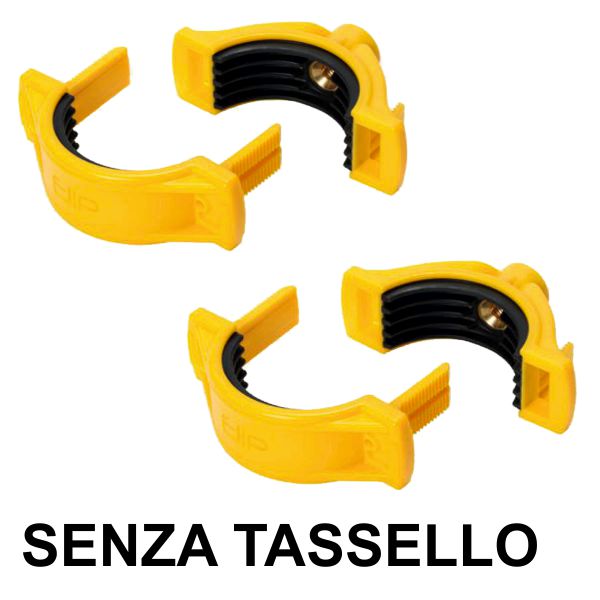 COLLARE FLIPW 1/2 GIALLO SENZA VITE  (2 PEZZI)