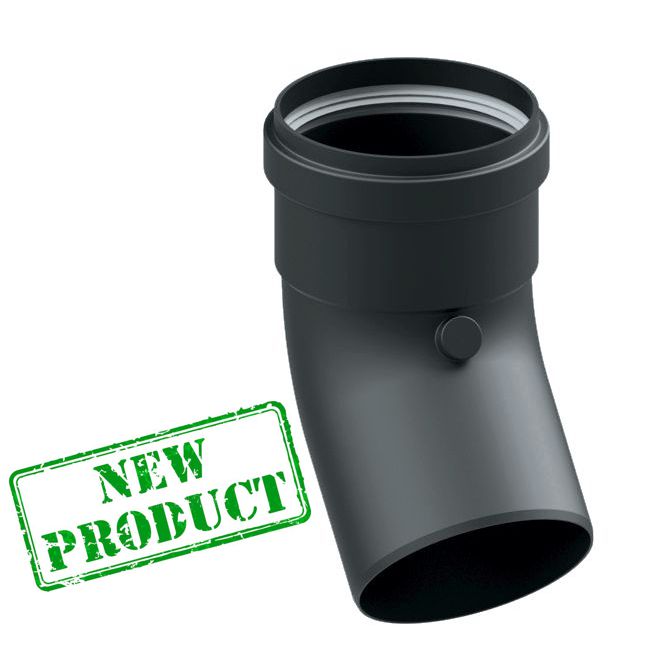CURVA PPS NERO MF 80/45° RESISTENTE UV