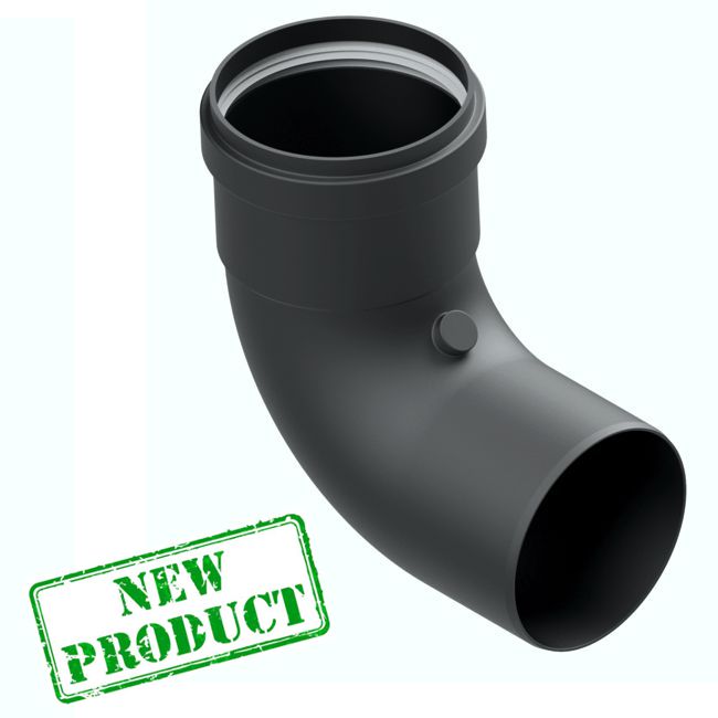 CURVA PPS NERO MF 80/90° RESISTENTE UV
