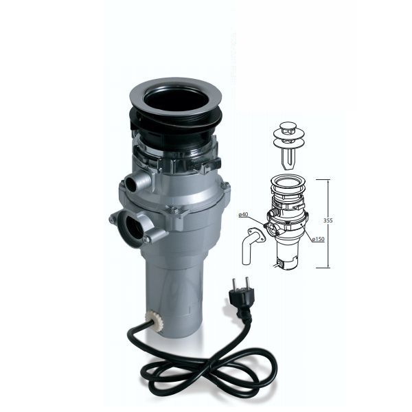 TRITARIFIUTI DA LAVELLO (DISSIPATORE) 370 WATT