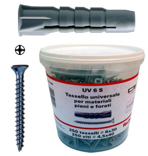 VITE CON TASSELLO D.10X50 VITE 6X60 CONF. 50 PZ