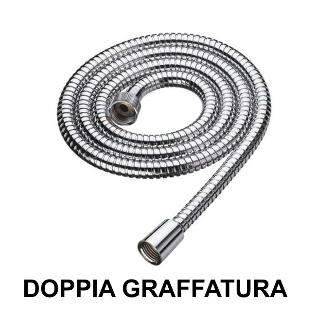 FLESSIBILE DOCCIA 1/2X1,2 MT. DOPPIA GRAFFATURA