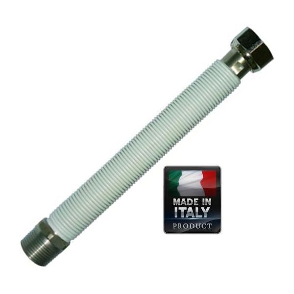 GIUNTO INOX MF 1/2X3/4X120-210 RIVESTITO **BIANCO*