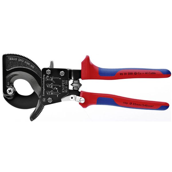 KNIPEX CESOIA A CREMAGLIERA 280 mm