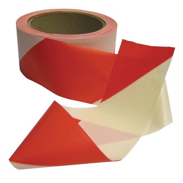 NASTRO SEGNALETICO ROSSO/BIANCO  MT 200