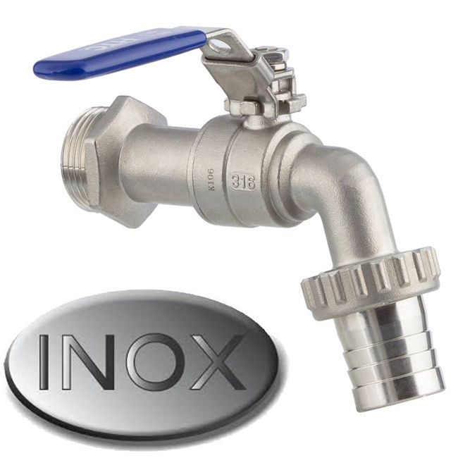 RUBINETTO INOX PORTAGOMMA 1/2