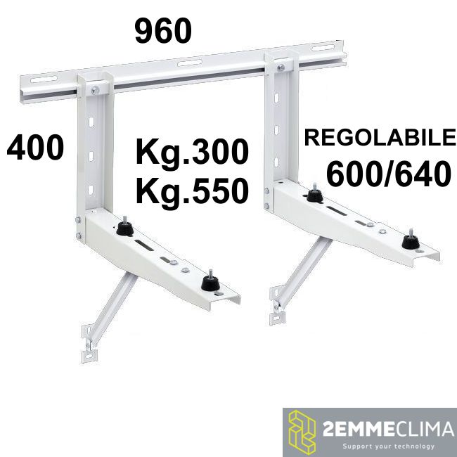 STAFFA INDUSTRIALE 640X400X960 Kg.550 C/SUPPORTO