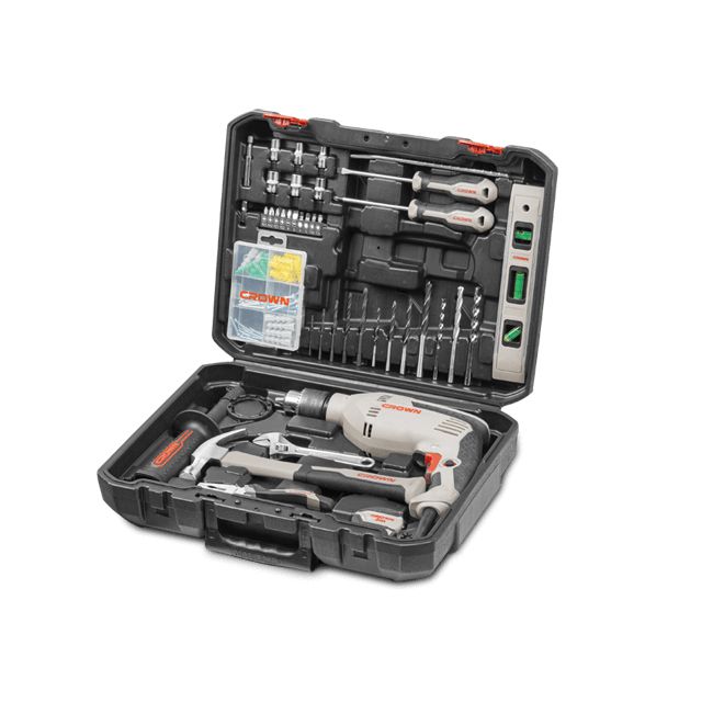 TRAPANO PERCUSS. 220 V. 600 W VALIGETTA 98 PEZZI