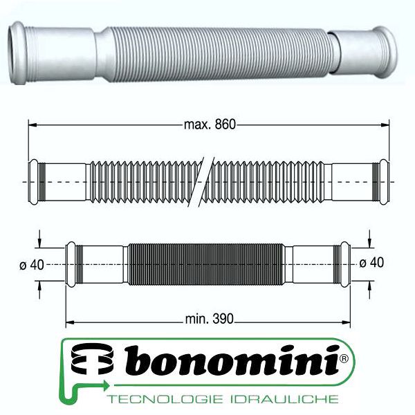 TUBO ESTENSIBILE BICCHIERE 40X40