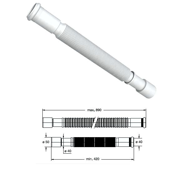 TUBO ESTENSIBILE BICCHIERE F. 40XM.40/50