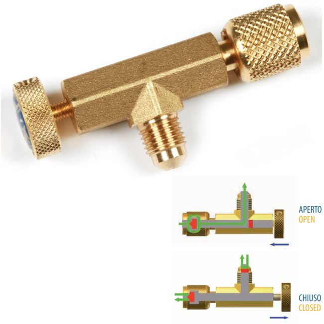 VALVOLA ACCESSO FREON 5/16 X 5/16 SAE