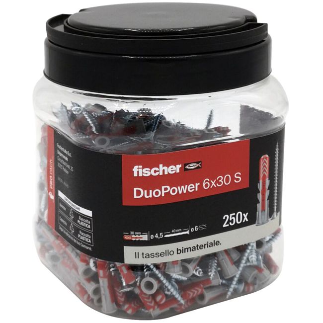 VITE E TASSELLO DUOPOWER D.6X30 VITE 4,5  250 PZ